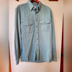 Tyndale Mens FRMC Rustic FR Button Down Work Shirt Size L-LN